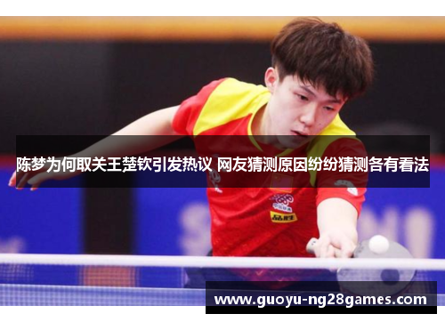 陈梦为何取关王楚钦引发热议 网友猜测原因纷纷猜测各有看法